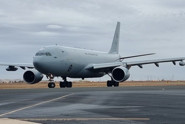A plane at Karratha Airport